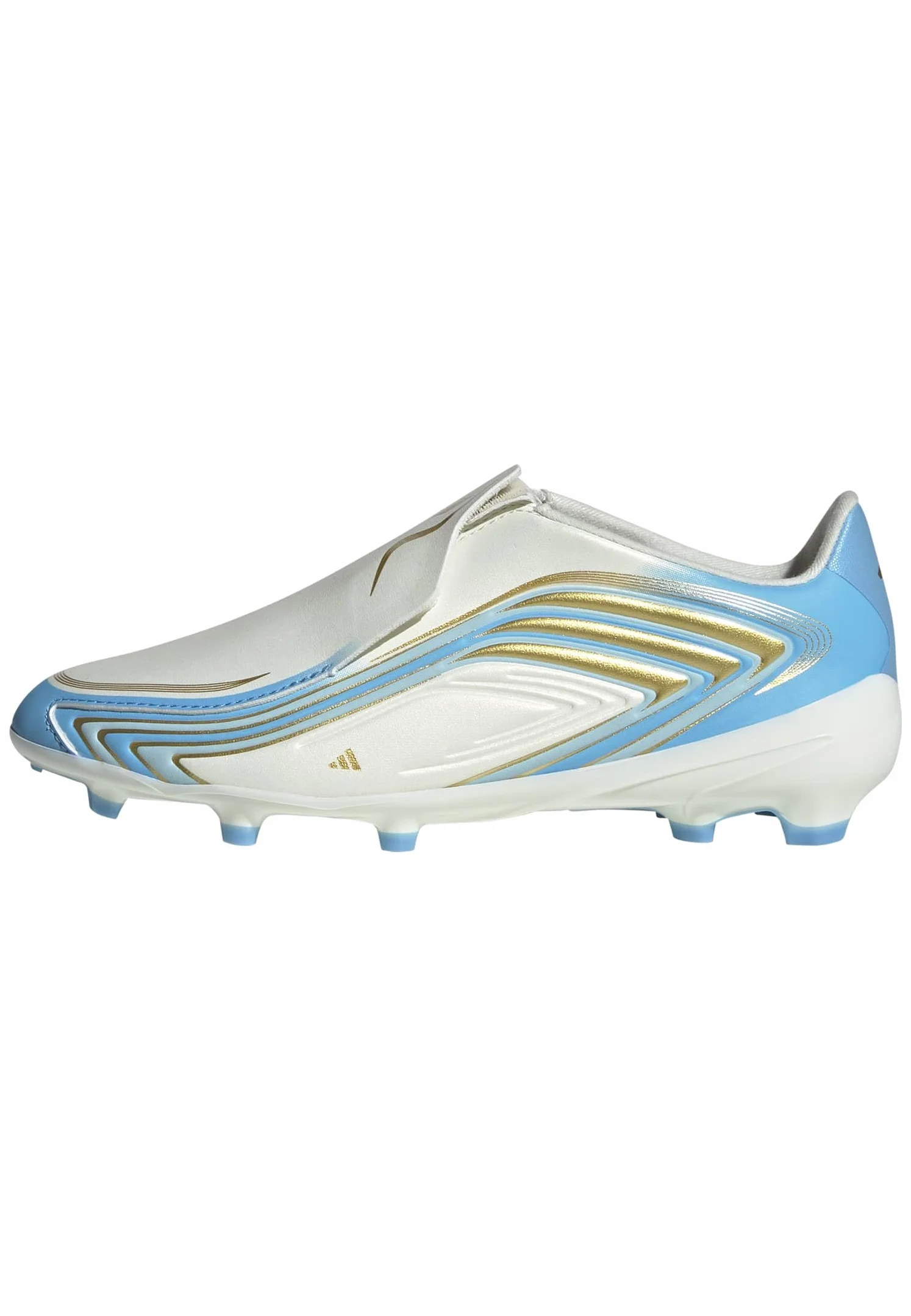 adidas Unisex Kids F50 Messi League Kids Fußballschuh, Feste Böden, ohne Schnürsenkel