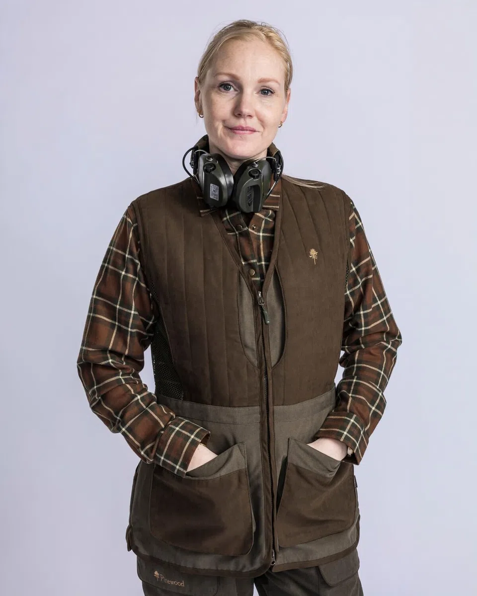 Pinewood Jagdweste Damen Suede Brown