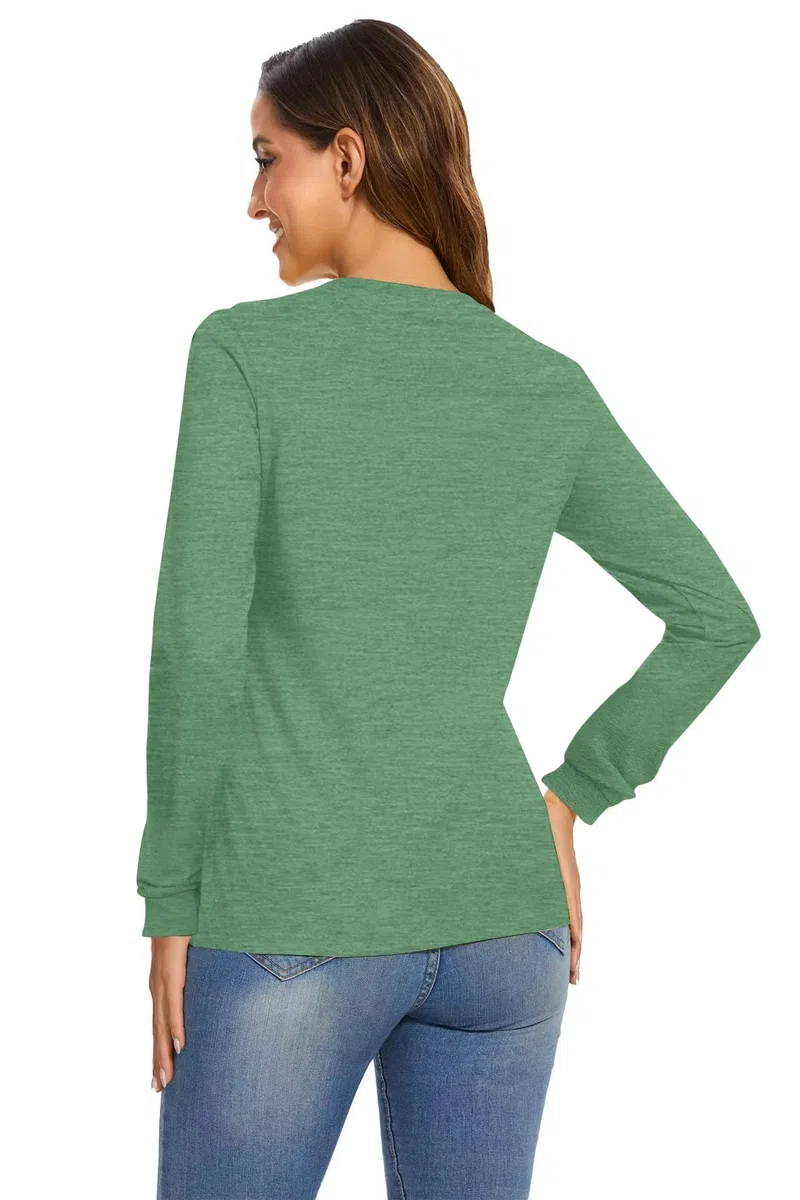 Cuptacc Langarmshirt Damen Rundhals Pullover Langarm T Shirt Basic Longsleeve Damen Oberteil Shirt