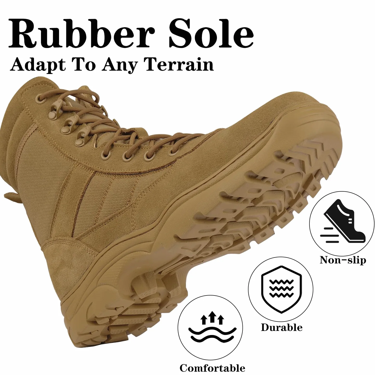 Einsatzstiefel Herren Zipper Kampfstiefel Springerstiefel Militär Tactical Boots