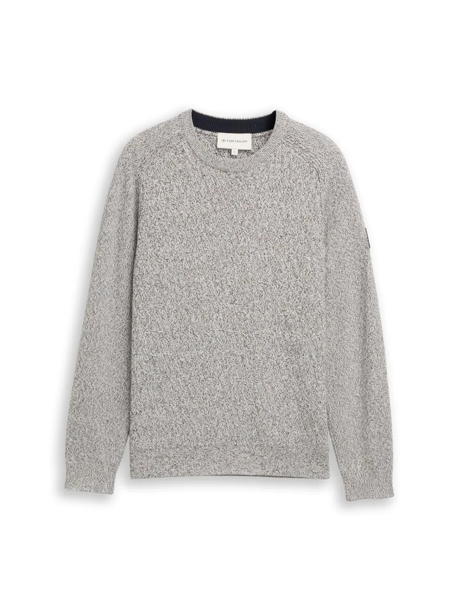 TOM TAILOR Herren Strickpullover aus Baumwolle