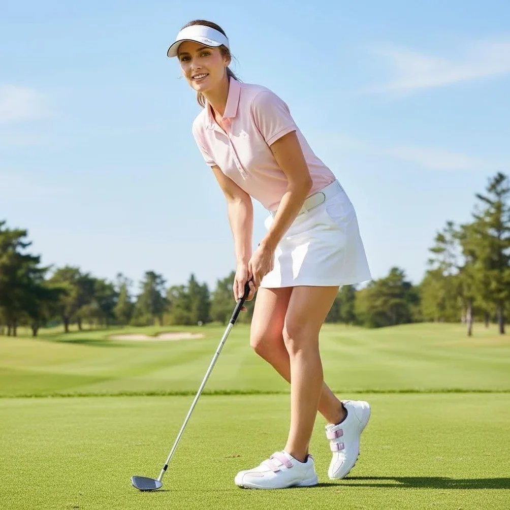 PGM Damen Golfschuhe Wasserdicht Spikeless mit Klettverschluss