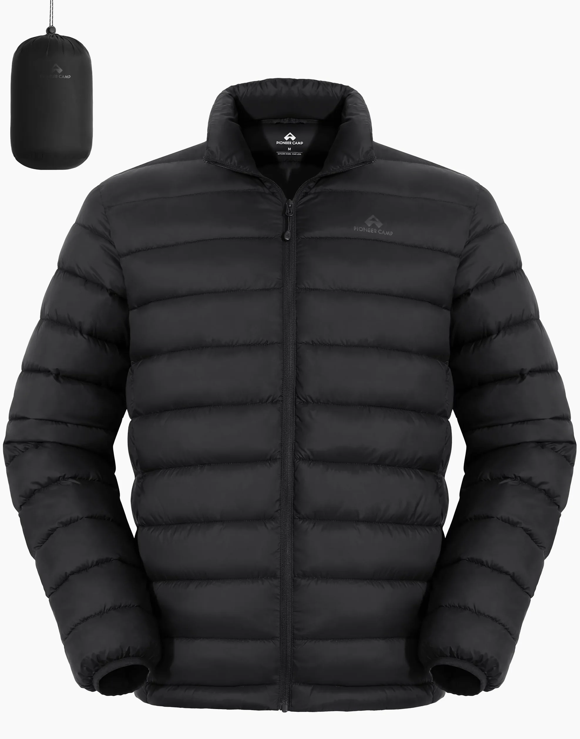 Pioneer Camp Winterjacke Herren Verpackbar Outdoor Wasserdicht Puffer Jacke Mit 4 Taschen für Freizeit, Wandern & Reisen