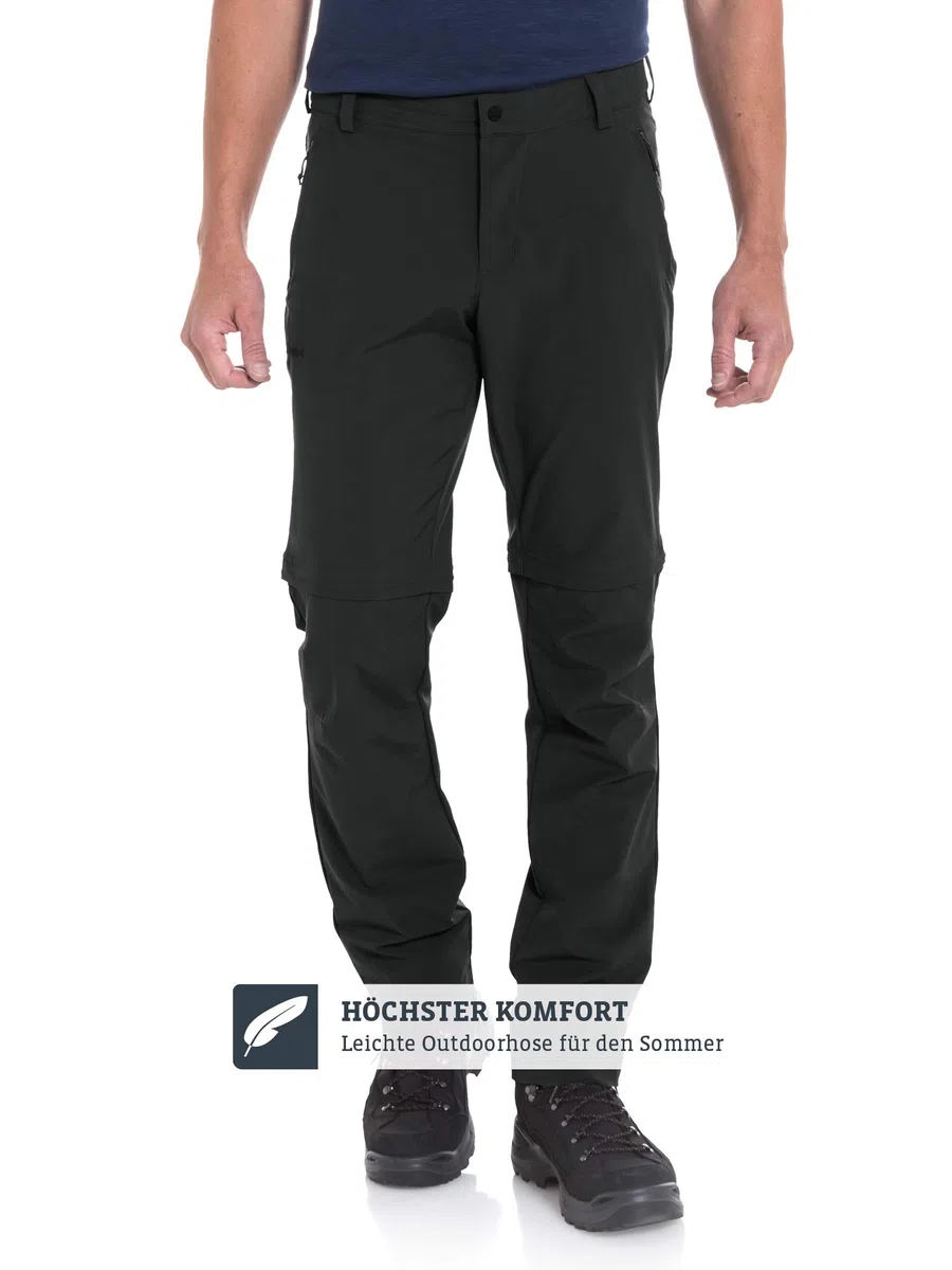 Schöffel Herren Pants Folkstone Zip Off, vielseitige Herren Hose mit Zip-Off Funktion, leichte Wanderhose für den Sommer