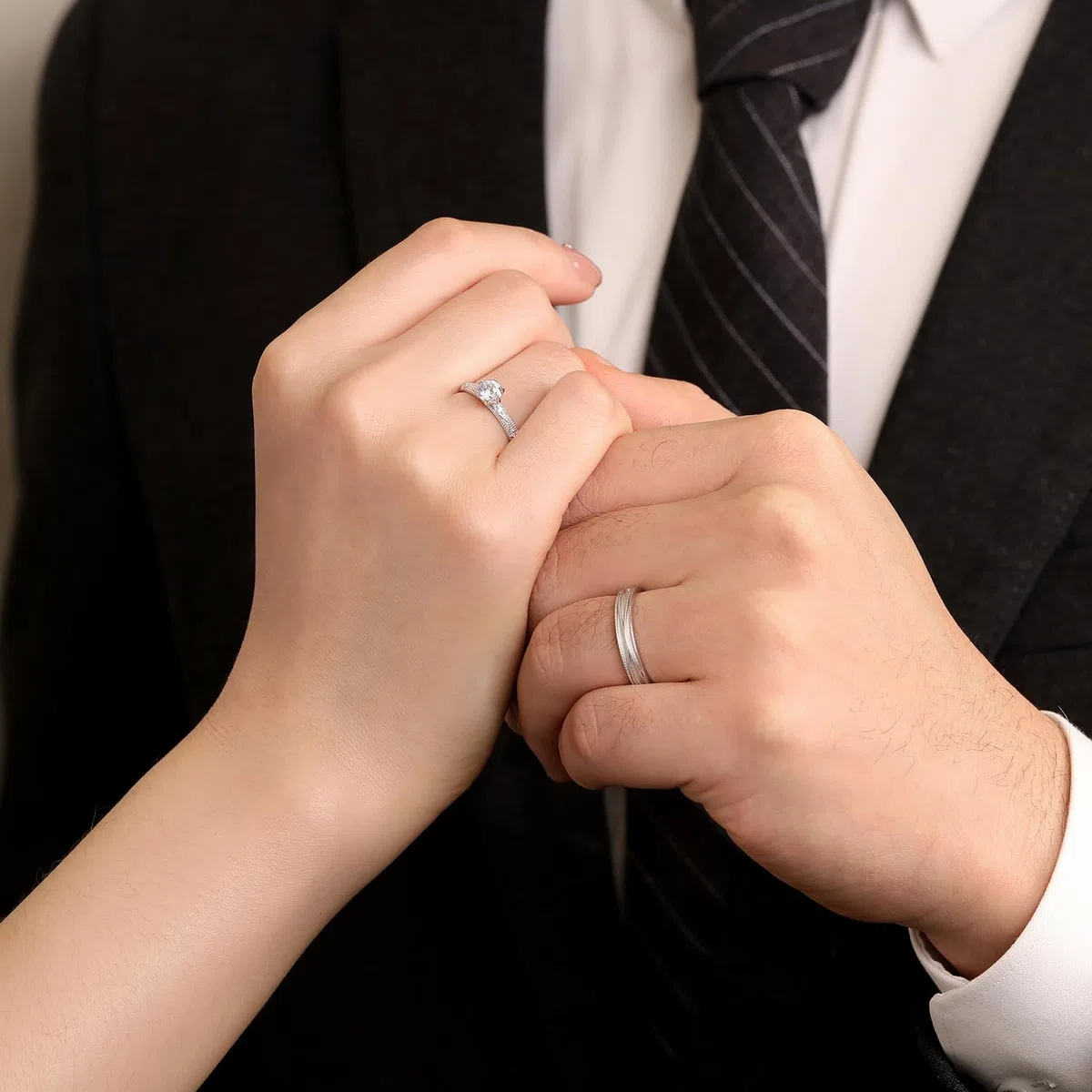Meissa Paar-Ringe Eheringe Silber 925 Paarpreis Funkelndes Diamantdesign Perfekt für Verlobung Heirat und Hochzeit Ideales Geschenk zum Jahrestag