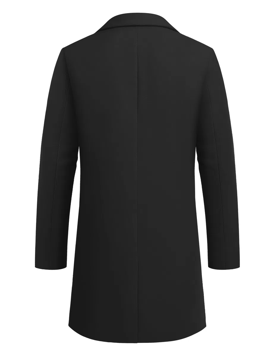 COOFANDY Herren Mantel Wintermantel Warm Herrenmantel Reverskragen Business Mantel Trenchcoat Winterjacke mit Taschen