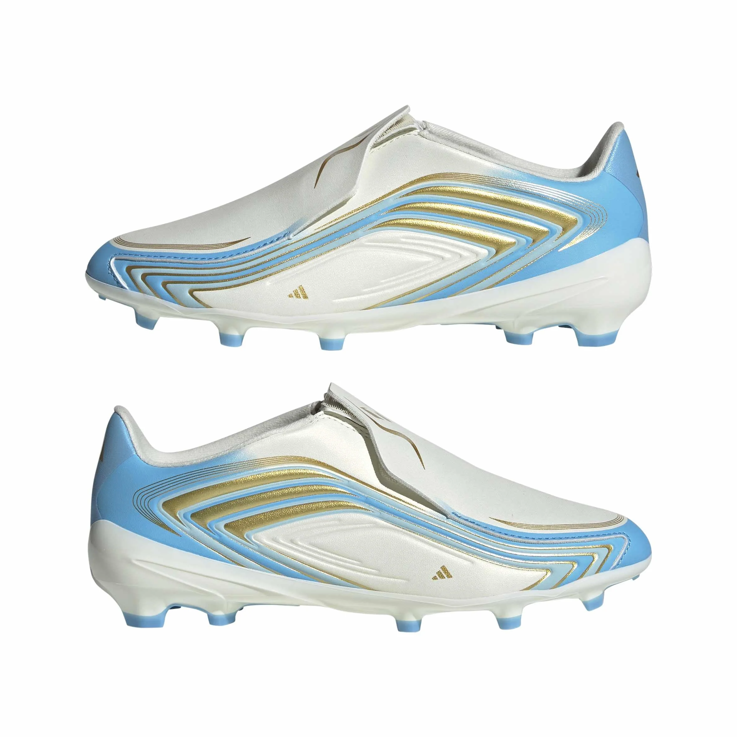 adidas Unisex Kids F50 Messi League Kids Fußballschuh, Feste Böden, ohne Schnürsenkel