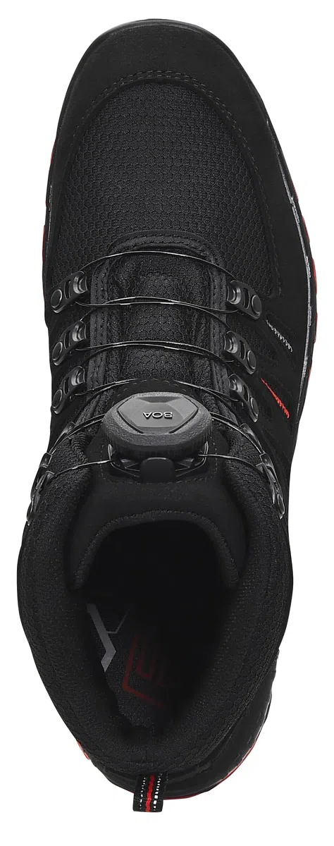 ELTEN MADDOX BOA black-red Mid ESD S3S | Sicherheitsschuhe für Damen & Herren, Stahlkappe, leicht, atmungsaktiv
