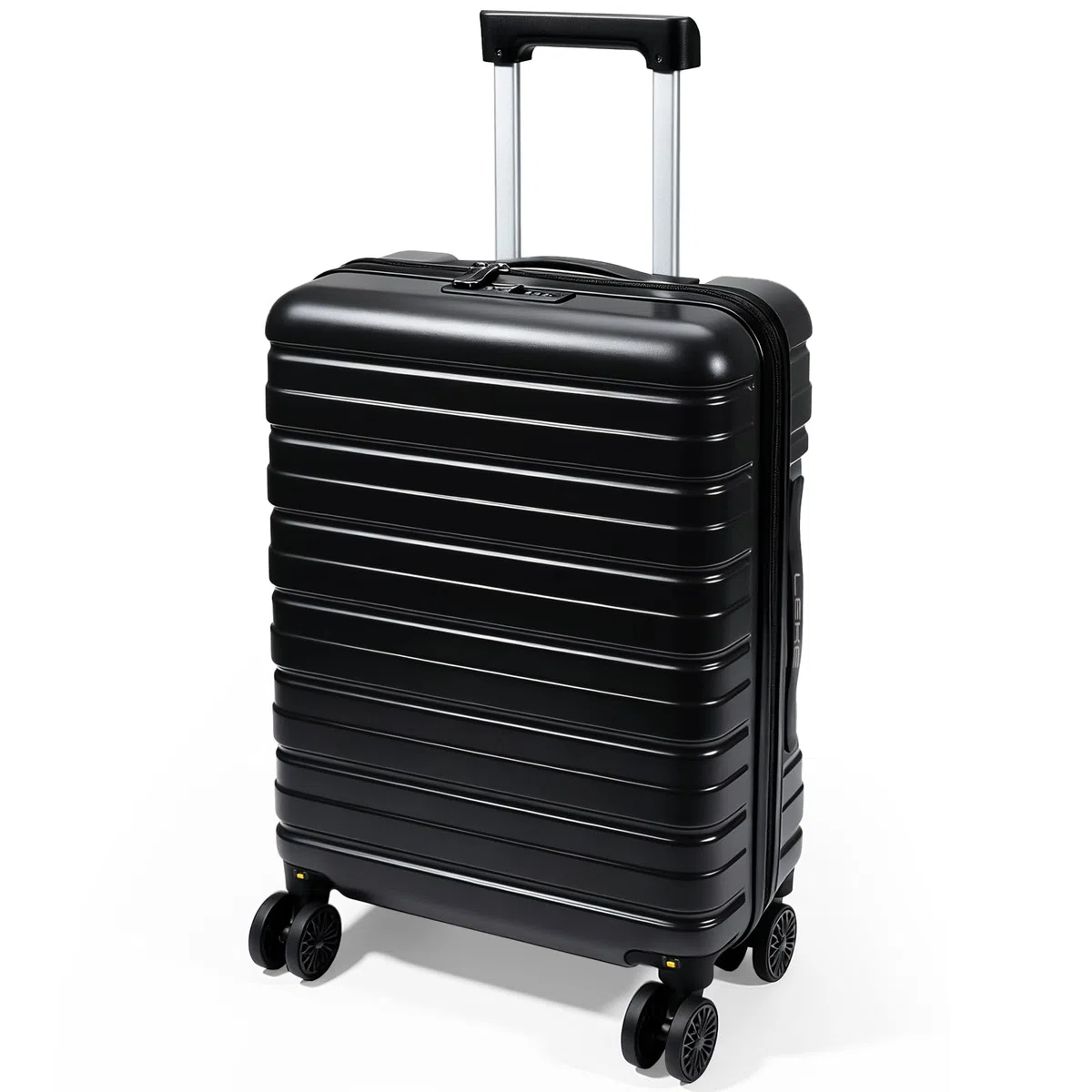 Lekesky Handgepäck Koffer 55x40x20cm - Trolley Handgepäck mit TSA Schloss und 4 Abnehmbaren Rollen, Leicht Hartschale für Ryanair, Lufthansa, Eurowings, 40L, Schwarz