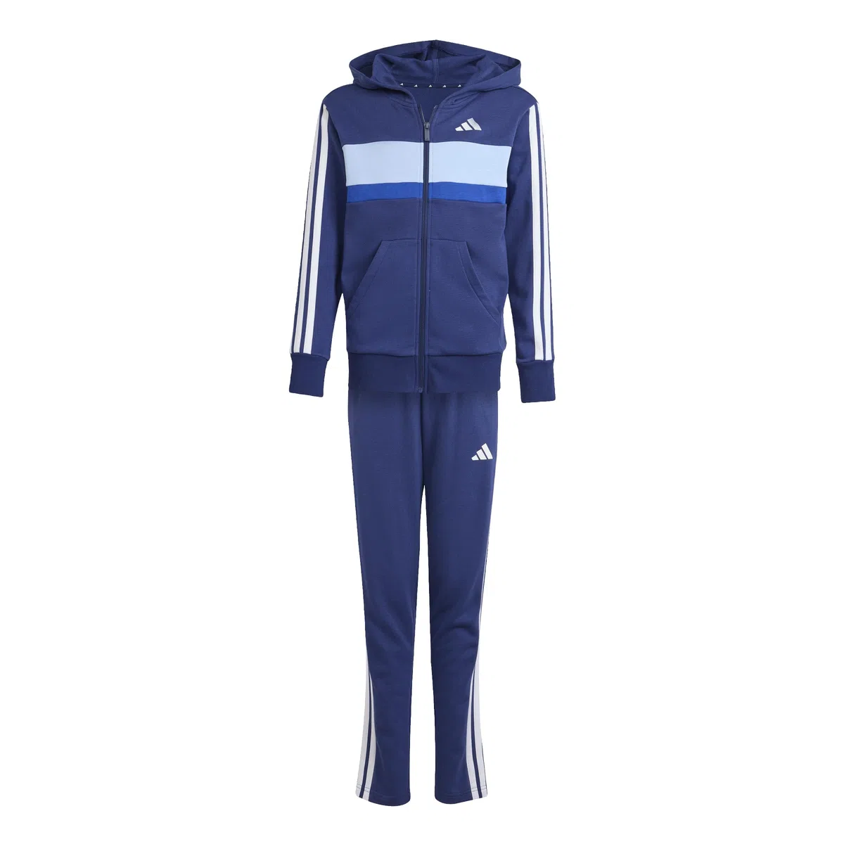 adidas Unisex Kinder Seasonal Essentials Tiberio 3 Stripes French Terry Tracksuit Trainingsanzug