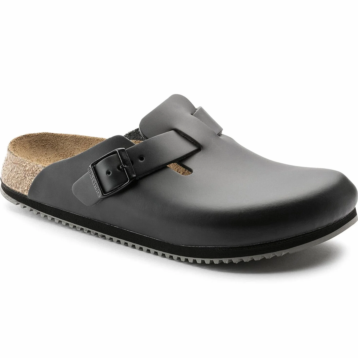 Birkenstock Boston Super Grip aus Naturleder - Herren und Damen Clogs Berufsschuh - Rutschhemmende Gummi-Eva-Sohle nach EN ISO 20347 - Anatomisch geformtes Kork-Latex-Fußbett