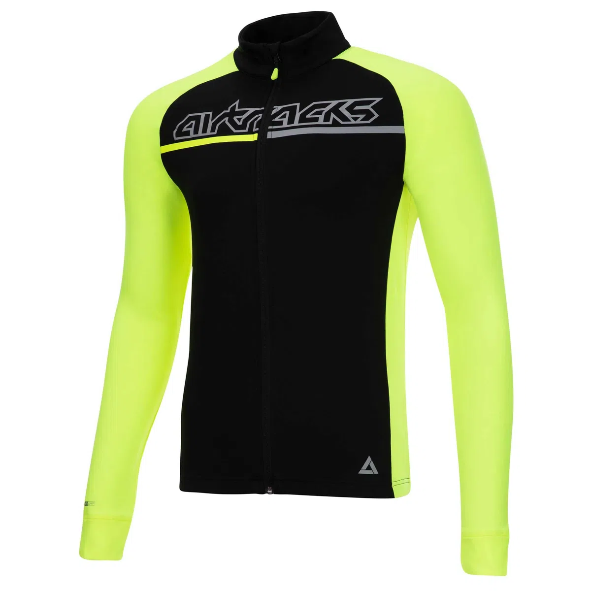 Airtracks Herren Winter Fahrradtrikot Set Pro Team II - Thermo Trägerhose Pro Team II - Thermo Fahrradtrikot Pro Team - optimal für Herbst - Winter