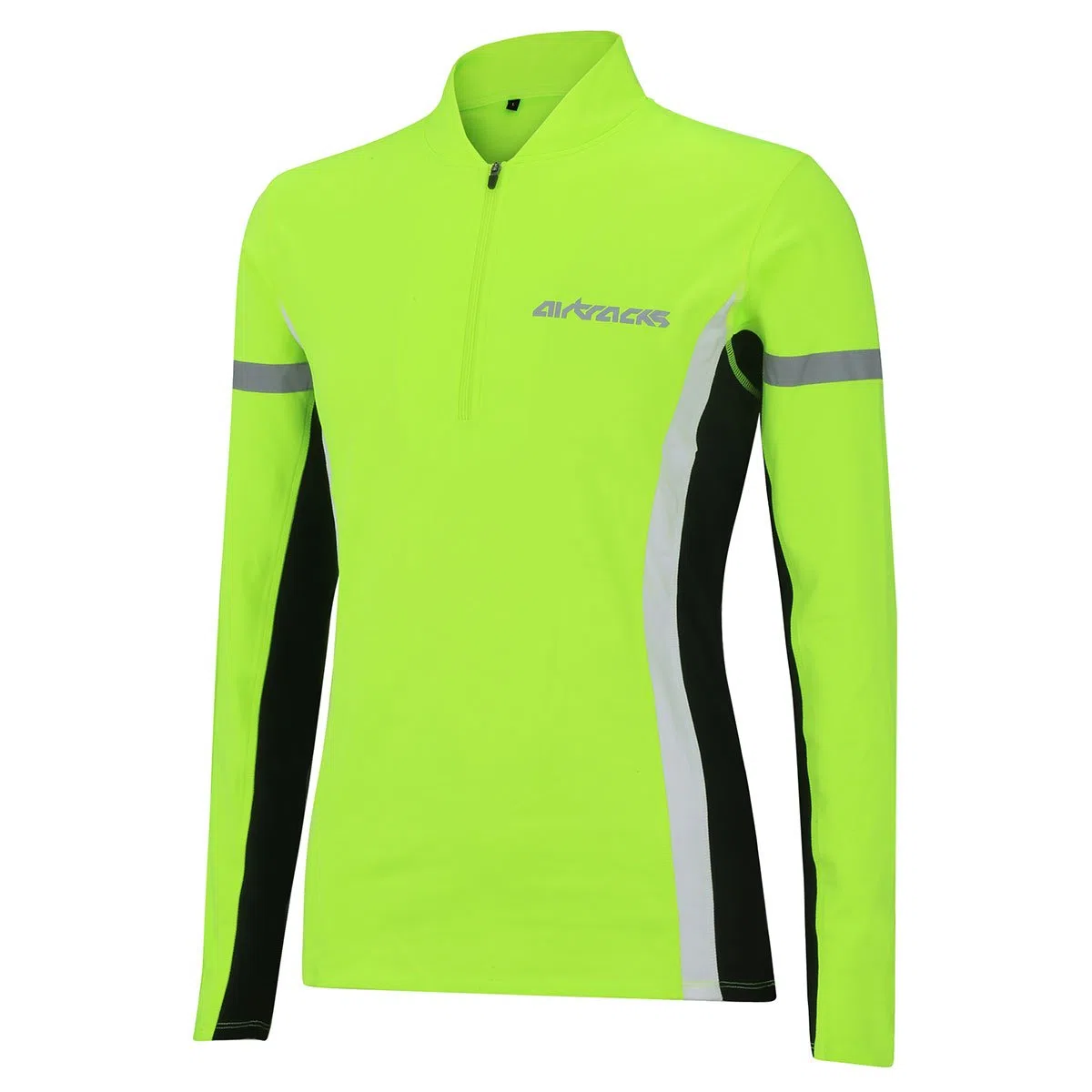 Airtracks Herren Winter Funtions Laufset - Funktions Thermo Laufhose Lang + Thermo Laufshirt Langarm - Warm - Atmungsaktiv - Reflektoren