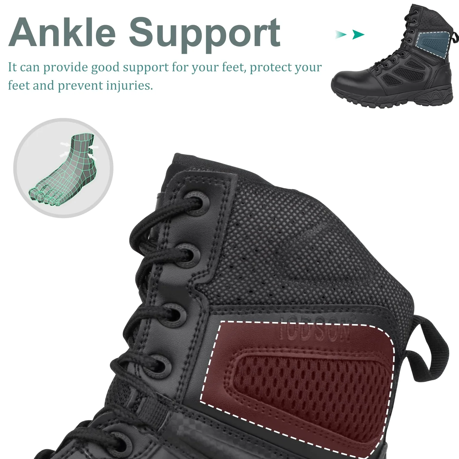 Springerstiefel Bundeswehr Herren Militär Stiefel mit Reißverschluss Einsatzstiefel Schwarz Leichter Kampfstiefel